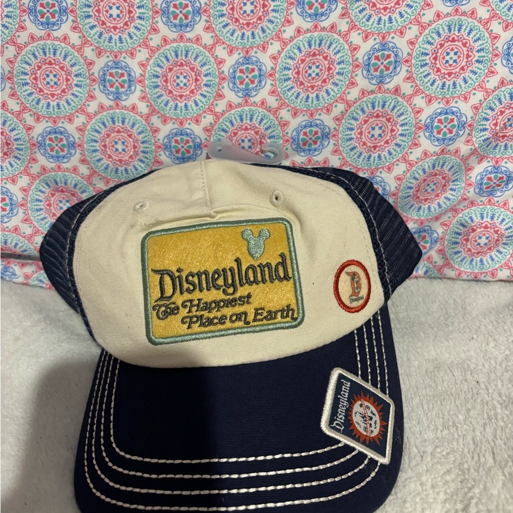 Disneyland Cream and Navy Kids Hat